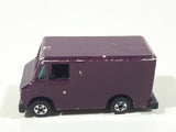 1990 Hot Wheels Color Racers II Letter Getter Maroon Mail Truck Die Cast Toy Delivery Vehicle