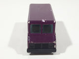 1990 Hot Wheels Color Racers II Letter Getter Maroon Mail Truck Die Cast Toy Delivery Vehicle