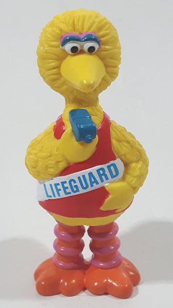 1980s Applause Muppets Sesame Street Big Bird Lifeguard PVC Toy Figure