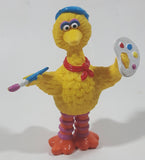 Vintage Applause Sesame Street Big Bird as Painter Artist 3 3/4" Tall PVC Toy Figure