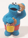 Applause Muppets Sesame Street Cookie Monster Character In Beach Shorts with a Pail of Shells Holding a Conch Shell To His Ear 3" Tall PVC Toy Figure