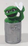 1980s Applause Muppets Sesame Street Oscar The Grouch Throwing a Paper Airplane PVC Figurine