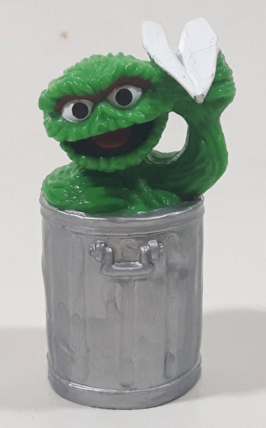 1980s Applause Muppets Sesame Street Oscar The Grouch Throwing a Paper Airplane PVC Figurine