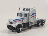 Unknown Brand Semi Tractor Truck White Die Cast Toy Car Vehicle
