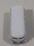 VW Volkswagen Bus White and Dark Green Pull Back Die Cast Toy Car Vehicle