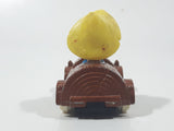 Vintage 1982 Ertl Peyo Smurf #3 Smurf-About Brown Log Die Cast Toy Car Vehicle