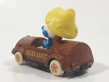 Vintage 1982 Ertl Peyo Smurf #3 Smurf-About Brown Log Die Cast Toy Car Vehicle