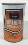 Vintage Simpsons Sears Heavy Duty Motor Oil 1 Quart 1.13 Litres Gold and White Metal Oil Coin FULL