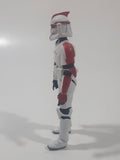 2003 Hasbro LFL Star Wars Clone Wars Clone Trooper Red 4" Tall Toy Action Figure
