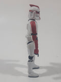 2003 Hasbro LFL Star Wars Clone Wars Clone Trooper Red 4" Tall Toy Action Figure