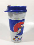 Rare Whirley Pepsi Cola Penguin Themed 6 3/4" Tall Plastic Cup with Lid
