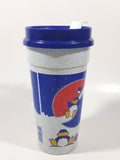 Rare Whirley Pepsi Cola Penguin Themed 6 3/4" Tall Plastic Cup with Lid