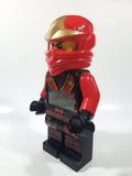2013 Lego Ninjago Kai Red Character 9 1/2" Tall Plastic Digital Alarm Clock