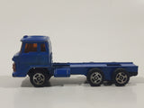 Vintage Cab Over Semi Truck Blue Die Cast Toy Car Vehicle Made in Hong Kong