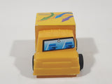 Cube Van Delivery Truck Pull Back Yellow Plastic Toy Car Vehicle