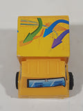 Cube Van Delivery Truck Pull Back Yellow Plastic Toy Car Vehicle