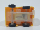 Cube Van Delivery Truck Pull Back Yellow Plastic Toy Car Vehicle