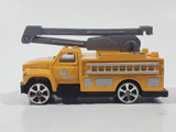 Motor Max 6038 Cherry Picker Boom Utility Truck Yellow Die Cast Toy Car Vehicle