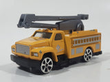 Motor Max 6038 Cherry Picker Boom Utility Truck Yellow Die Cast Toy Car Vehicle