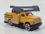 Motor Max 6038 Cherry Picker Boom Utility Truck Yellow Die Cast Toy Car Vehicle
