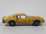 Vintage Yatming Chevy Camaro Z28 Yellow No. 1077 Die Cast Toy Muscle Car Vehicle with Opening Doors (1 Missing)