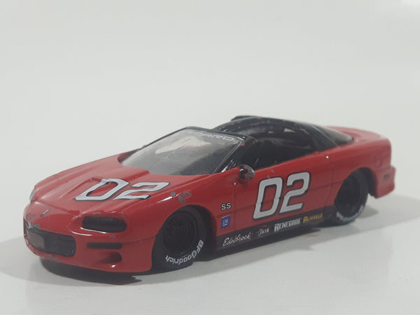 Jada Toys No. 91289 2002 Chevy Camaro Red 1/64 Scale Die Cast Toy Car Vehicle