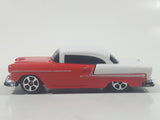 Maisto 1955 Chevrolet Bel Air Red and White Die Cast Toy Car Vehicle