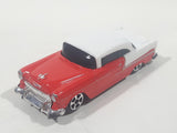 Maisto 1955 Chevrolet Bel Air Red and White Die Cast Toy Car Vehicle