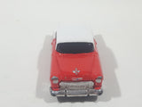 Maisto 1955 Chevrolet Bel Air Red and White Die Cast Toy Car Vehicle