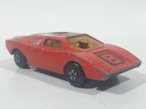 Vintage 1973 Lesney Matchbox Superfast No. 27 Lamborghini Countach Red #8 Die Cast Toy Super Dream Car Vehicle with Opening Rear Hood Made in England
