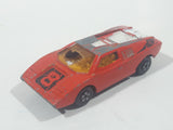 Vintage 1973 Lesney Matchbox Superfast No. 27 Lamborghini Countach Red #8 Die Cast Toy Super Dream Car Vehicle with Opening Rear Hood Made in England
