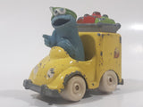 1981, 1983 Playskool The Muppets Sesame Street Blue Cookie Monster Yellow Die Cast Toy Car Vehicle