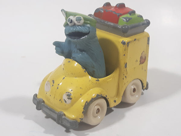1981, 1983 Playskool The Muppets Sesame Street Blue Cookie Monster Yellow Die Cast Toy Car Vehicle