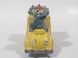 1981, 1983 Playskool The Muppets Sesame Street Blue Cookie Monster Yellow Die Cast Toy Car Vehicle