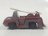 Vintage PlayArt Fire Engine Ladder Truck Red Die Cast Toy Car Rescue Emergency Vehicle Made in Hong Kong