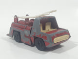 Vintage PlayArt Fire Engine Ladder Truck Red Die Cast Toy Car Rescue Emergency Vehicle Made in Hong Kong