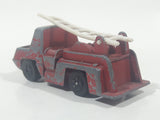 Vintage PlayArt Fire Engine Ladder Truck Red Die Cast Toy Car Rescue Emergency Vehicle Made in Hong Kong