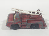 Vintage PlayArt Fire Engine Ladder Truck Red Die Cast Toy Car Rescue Emergency Vehicle Made in Hong Kong