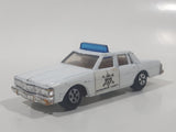 Vintage Warner Bro. ERTL Dukes of Hazzard 1980 Pontiac Bonneville Sheriff Police Cop White Die Cast Toy Car Vehicle TV Show Collectible Blue Lights