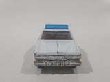 Vintage Warner Bro. ERTL Dukes of Hazzard 1980 Pontiac Bonneville Sheriff Police Cop White Die Cast Toy Car Vehicle TV Show Collectible Blue Lights