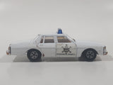 Vintage Warner Bro. ERTL Dukes of Hazzard 1980 Pontiac Bonneville Sheriff Police Cop White Die Cast Toy Car Vehicle TV Show Collectible Blue Lights