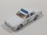 Vintage Warner Bro. ERTL Dukes of Hazzard 1980 Pontiac Bonneville Sheriff Police Cop White Die Cast Toy Car Vehicle TV Show Collectible Blue Lights