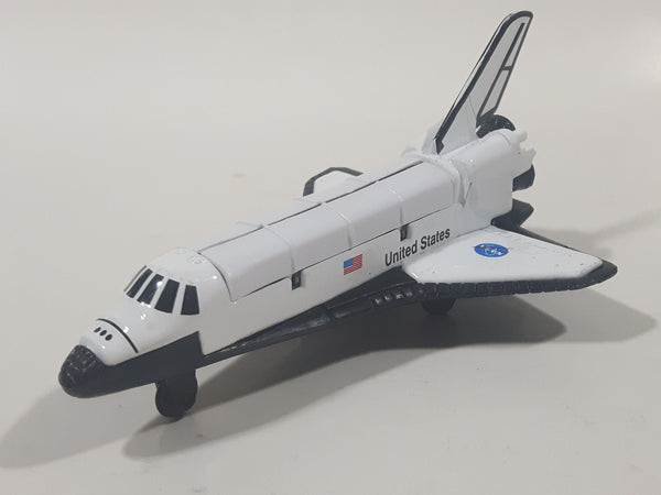 Vintage Zee Toys A207 Nasa Space Shuttle White Die Cast Toy Spacecraft Vehicle with Opening Top