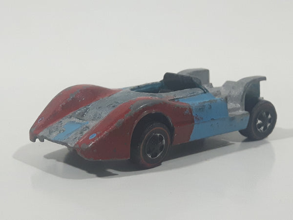 Vintage 1969 Hot Wheels Grand Prix McLaren M6A Spectraflame Red Die Cast Toy Car Vehicle Red Lines