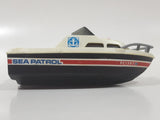 Vintage 1978 Tomy PC1397 Speed Boat Sea Patrol White and Black Plastic Toy Vehicle No Motor