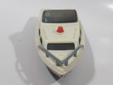 Vintage 1978 Tomy PC1397 Speed Boat Sea Patrol White and Black Plastic Toy Vehicle No Motor