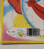 Vintage Jessup Paper Box Tee Pee Toys No. 1212 Clown Frame Tray Puzzle