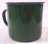 John Deere Green Enamel Metal Coffee Mug Cup