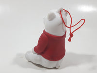 Cineplex Movie Theatre Coca Cola Polar Bear Figure Sitting Holding Bottle Christmas Tree Hanging Ornament