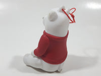 Cineplex Movie Theatre Coca Cola Polar Bear Figure Sitting Holding Bottle Christmas Tree Hanging Ornament
